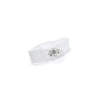 Hortense B. Hewitt Vintage Bead Lace Garter - White