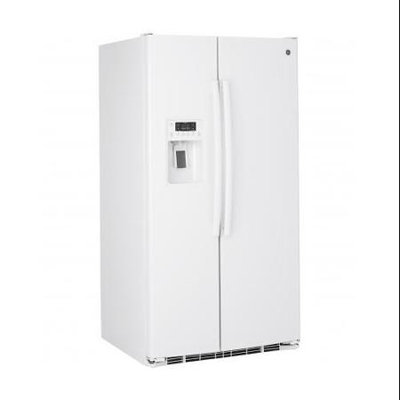GE 25.9 cu. ft. Side by Side Refrigerator in White GSE26GGEWW