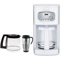 Cuisinart Brew Central 12-Cup Programmable Coffeemaker, White (Factory Refurb) w/Bundle