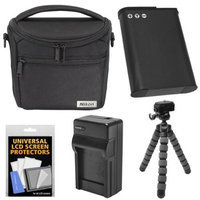 Nikon 17009 Series 1/Coolpix Compact Camera Case with EN-EL23 Battery & Charger + Flex Tripod + Kit for P600 P610 P900