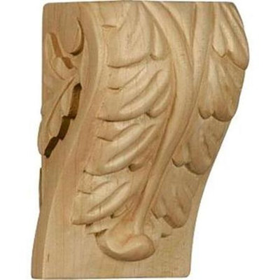 Ekena Millwork 2.5-in x 4-in Alder Acanthus Wood Corbel