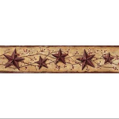 Chesapeake Tin Star With Vines and Berries Wallpaper Border