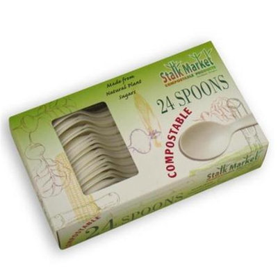 Asean Corporation Asean CPLA-003-R Compostable Spoon Retail
