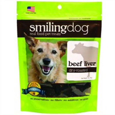 Herbsmith Smiling Dog Dry Roasted Beef Liver Dog Treats 2.5 oz.