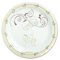 SOLO Cup Company Symphony Paper Dinnerware, Mediumweight Plate, 6