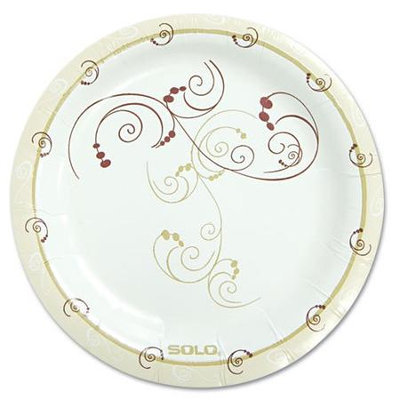 SOLO Cup Company Symphony Paper Dinnerware, Mediumweight Plate, 6