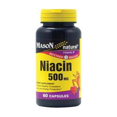 Mason Natural, Niacin 500 mg, Extended Release, 60 Capsules