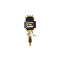 Bass Brushes Brush - Large Square Paddle Brush Cushion Light Wood Handle Nylon Bristle Bass B