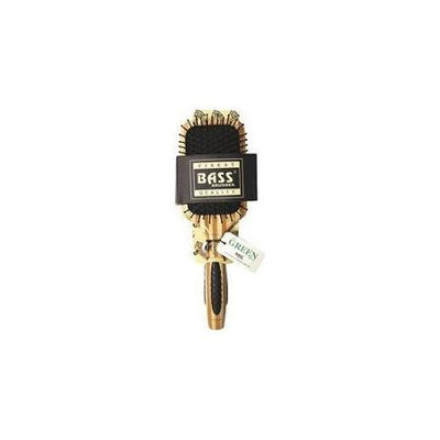 Bass Brushes Brush - Large Square Paddle Brush Cushion Light Wood Handle Nylon Bristle Bass B