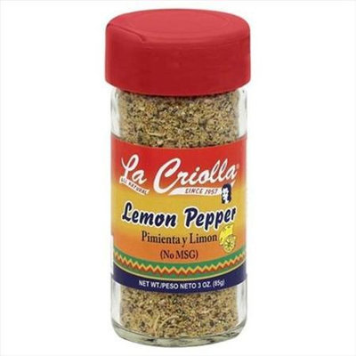 La Criolla 3 oz. Lemon Pepper Seasoning Case Of 12