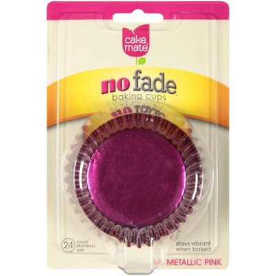 Signature Brands Cake Mate Metallic Pink No Fade Baking Cups, Standard Size, 24 count