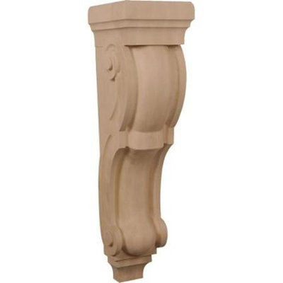 Ekena Millwork 9-in x 34-in Rubberwood Traditional Wood Corbel