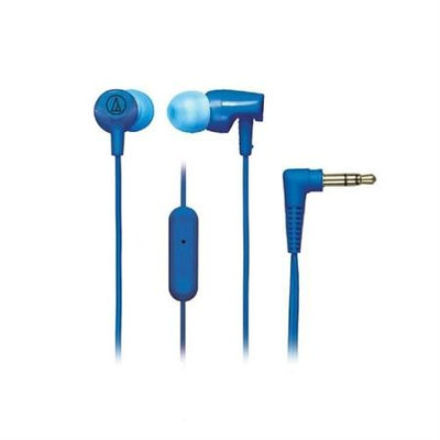 Audio-technica SONICFUEL IN-EAR HEADPHONE BLUE IN-LINE CONTROLS & MIC
