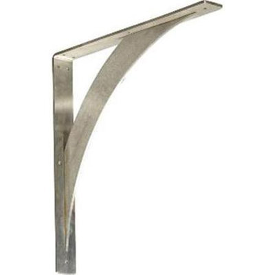 Ekena Millwork Legacy 18-in x 2-in x 18-in Stainless Steel Countertop Support Bracket BKTM02X18X18LESS