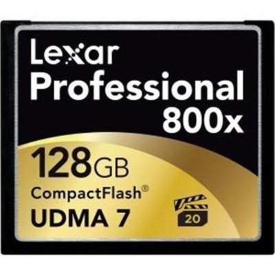 Lexar Media 128GB Professional 800x CompactFlash Card - LCF128CTBNA8002 - 2-Pack