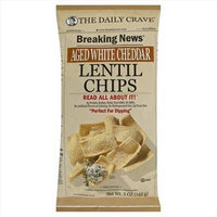 The Daily Crave 5 oz. Aged White Cheddar Lentil Chips - Case Of 8