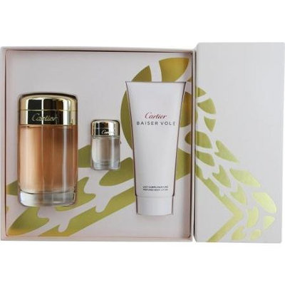 CARTIER BAISER VOLE by Cartier SET-EAU DE PARFUM SPRAY 3.4 OZ & BODY LOTION 3.4 OZ & EAU DE PARFUM SPRAY MINI for WOMEN
