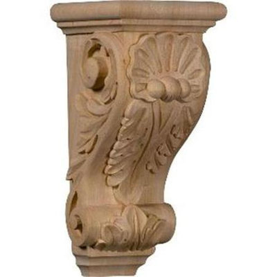 Ekena Millwork 4.5-in x 10-in Red Oak Shell Wood Corbel