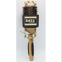 Bass Brushes Medium Round Professional Thermal Hot Curl Brush - Wild Boar / Nylon Light Wood