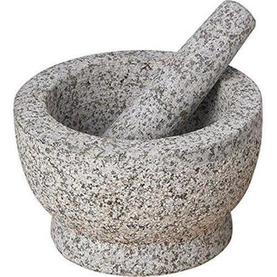 Creative Home Granite Mortar and Pestle, 4.75 H x 7.88 W x 7.88 D