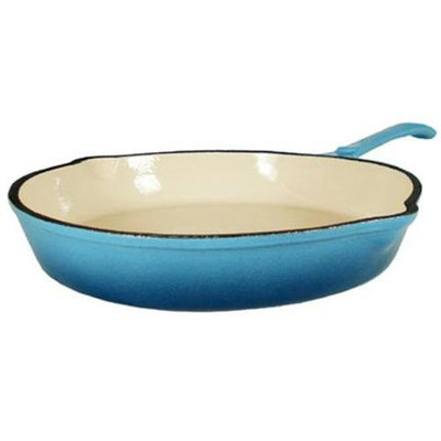 Fancy Cook Enamel Cast Iron Blue Skillet - 10 in.