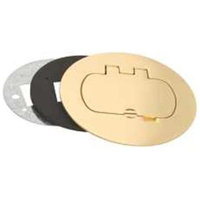 Carlon 663197 Single Door Round Duplex And Gfci Floor Box Cover