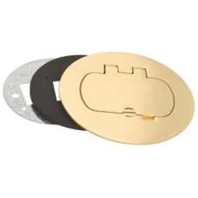 Carlon 663197 Single Door Round Duplex And Gfci Floor Box Cover