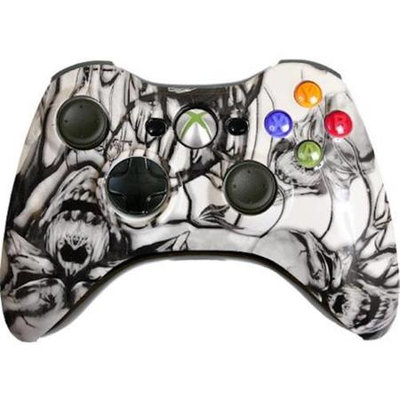 Microsoft Corp. Microsoft XiWNC Custom Xbox 360 Controller White Nightmare