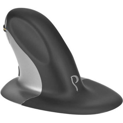 Posturite Penguin Ambidextrous Vertical Mouse - Laser - Cable - USB 2.0 - 1200 dpi - Scroll Wheel - Symmetrical