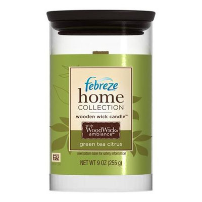 Febreze Home Collections Wooden Wick Candle Green Tea Citrus