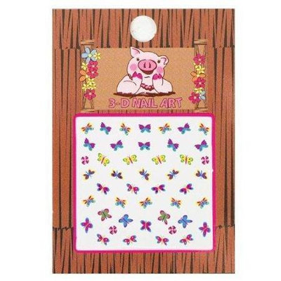 Piggy Paint - 3-D Nail Art Butterfly - 1 Sheets