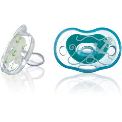 Babies R Us Born Free Bliss Orthodontic Pacifier 0-6M - 2-Pack - Blue/Clear