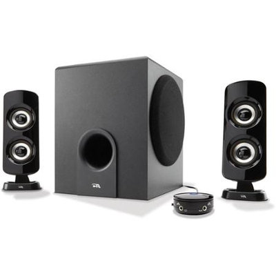 Cyber Acoustics CA-3614 2.1 3-Piece Computer Speakers With Subwoofer, Black