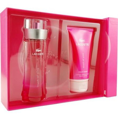 Touch Of Pink By Lacoste Set-Edt Spray 3 Oz & Body Lotion 5 Oz