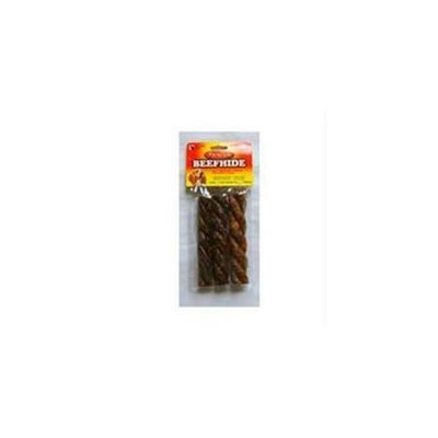 Salix Llc - Premium Beefhide Crunchy Spirals- Beef 5 Inch-3 Pack