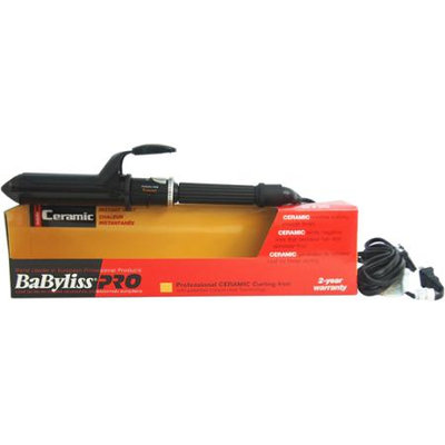 Babyliss PRO Professional Ceramic Curling Iron - Model # BABC125SC - Black by BaBylissPRO for Unisex - 1 1/4 Inch Curling Iron