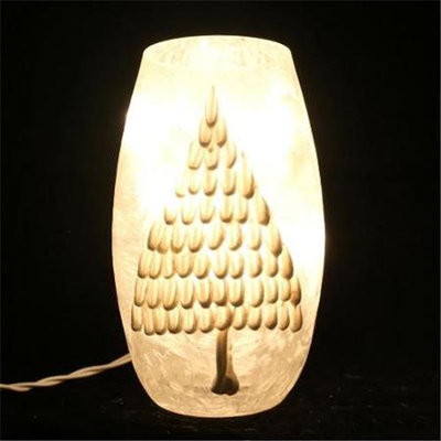 DecorFreak Lighted Glass Jar - White Christmas Tree