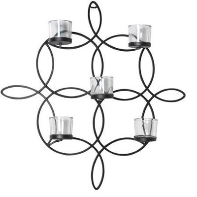 Elements Metal 5 Chunky Tea Light Loop Sconce, 21-Inch