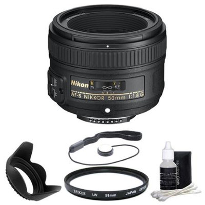 Nikon Nikkor 50mm f/1.8 Fixed Focal Length Lens - 58mm Attachment - 0.15x MagnificationSWM