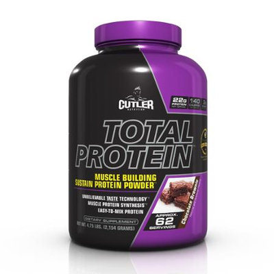 Cutler Nutrition Total Protein Powder, Chocolate Brownie, 4.5 Pound
