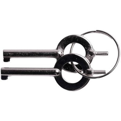 UZI Handcuff Key, Set of 2, Silver