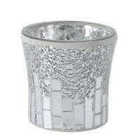 Oddity, Inc. Flared Mirror Votive, Votive, Glass, Silver, Silver, Traditional