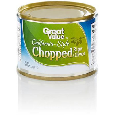 Great Value: Chopped California Ripe Olives, 4.25 Oz