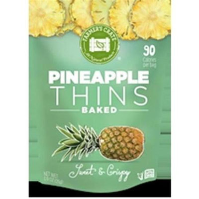 Farmers Crate Gluten Free Baked Fruit Thins Pineapple - 0.9 Ounce Pack of 8