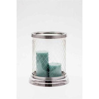 Horizon Interseas Inc H-1045 ELIZABETH DIAMOND CUT GLASS HURRICANE LARGE
