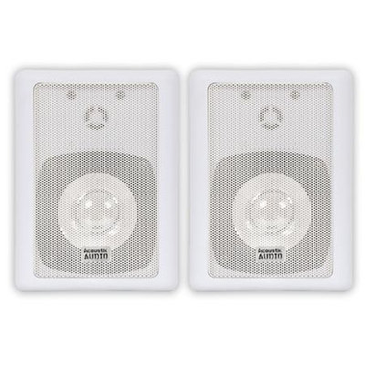 Acoustic Audio 151W-4PKG 300W Water-Resistant Indoor/Outdoor Speakers - 37 Hz to 20 kHz - 8 Ohm - Bookshelf