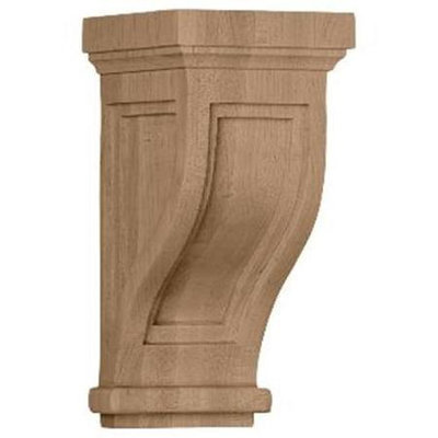 Ekena Millwork 4.75-in x 10-in Rubberwood Traditional Recessed Wood Corbel