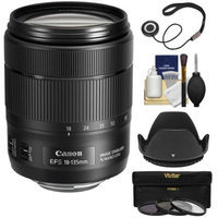 Canon EF-S 18-135mm f/3.5-5.6 IS USM Zoom Lens with 3 UV/CPL/ND8 Filters + Hood + Kit