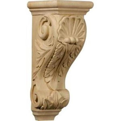 Ekena Millwork 5-in x 14-in Alder Shell Wood Corbel