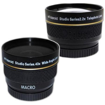 Polaroid Studio Series 30/30.5/43/37mm .43x Wide Angle Lens +2.2X Telephoto Lens